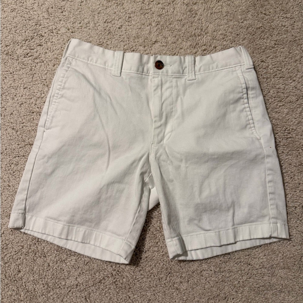 J. Crew White Flat Front Men's Shorts